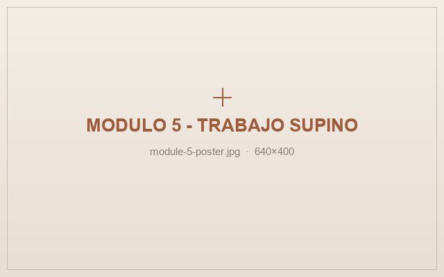 Módulo 05 — Trabajo supino